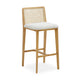 Gerri Performance Tweed and Rattan Counter Stool