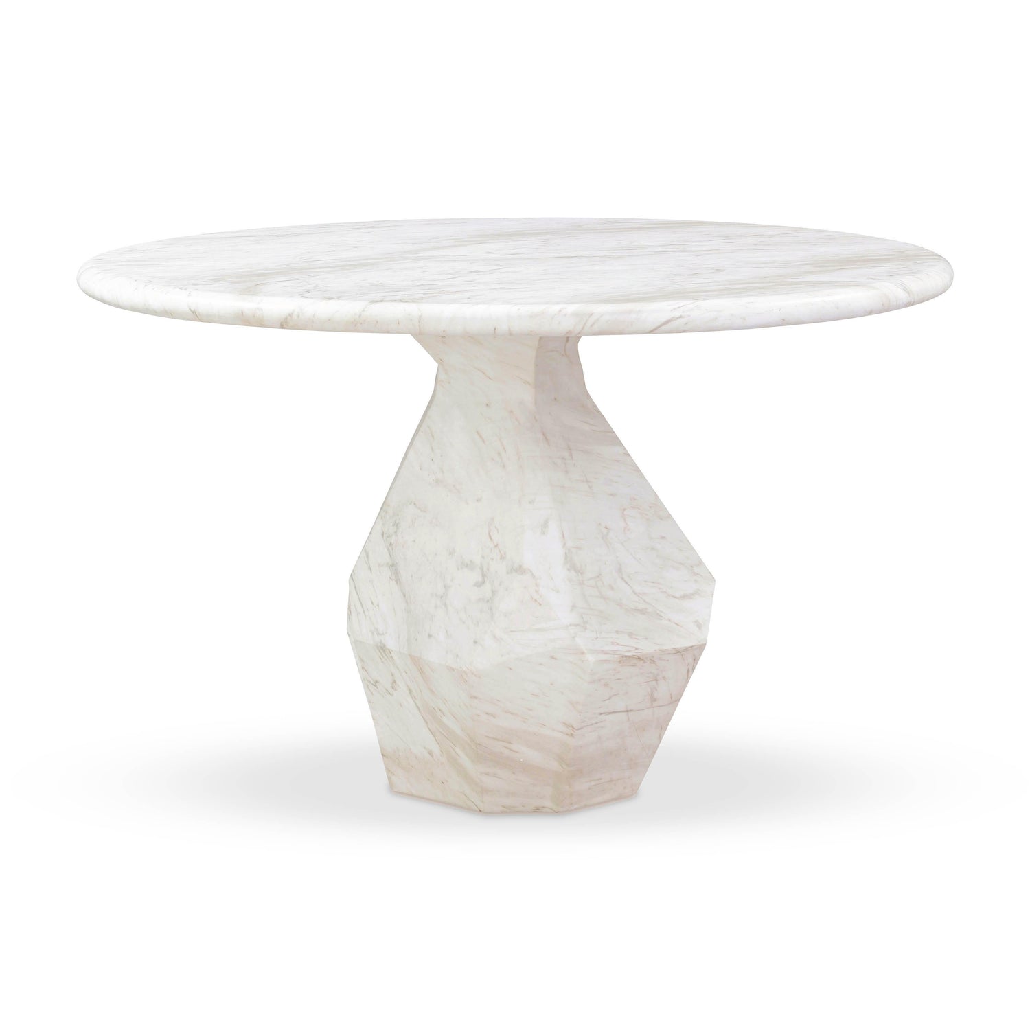 Esme Faux Marble Indoor/Outdoor 48" Round Dining Table