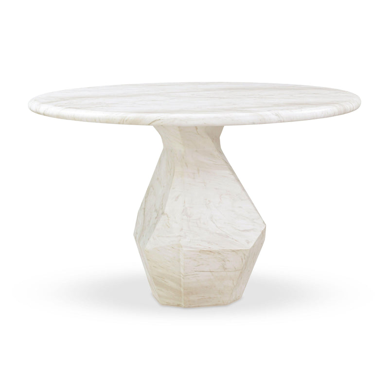 Esme Faux Marble Indoor/Outdoor 48" Round Dining Table