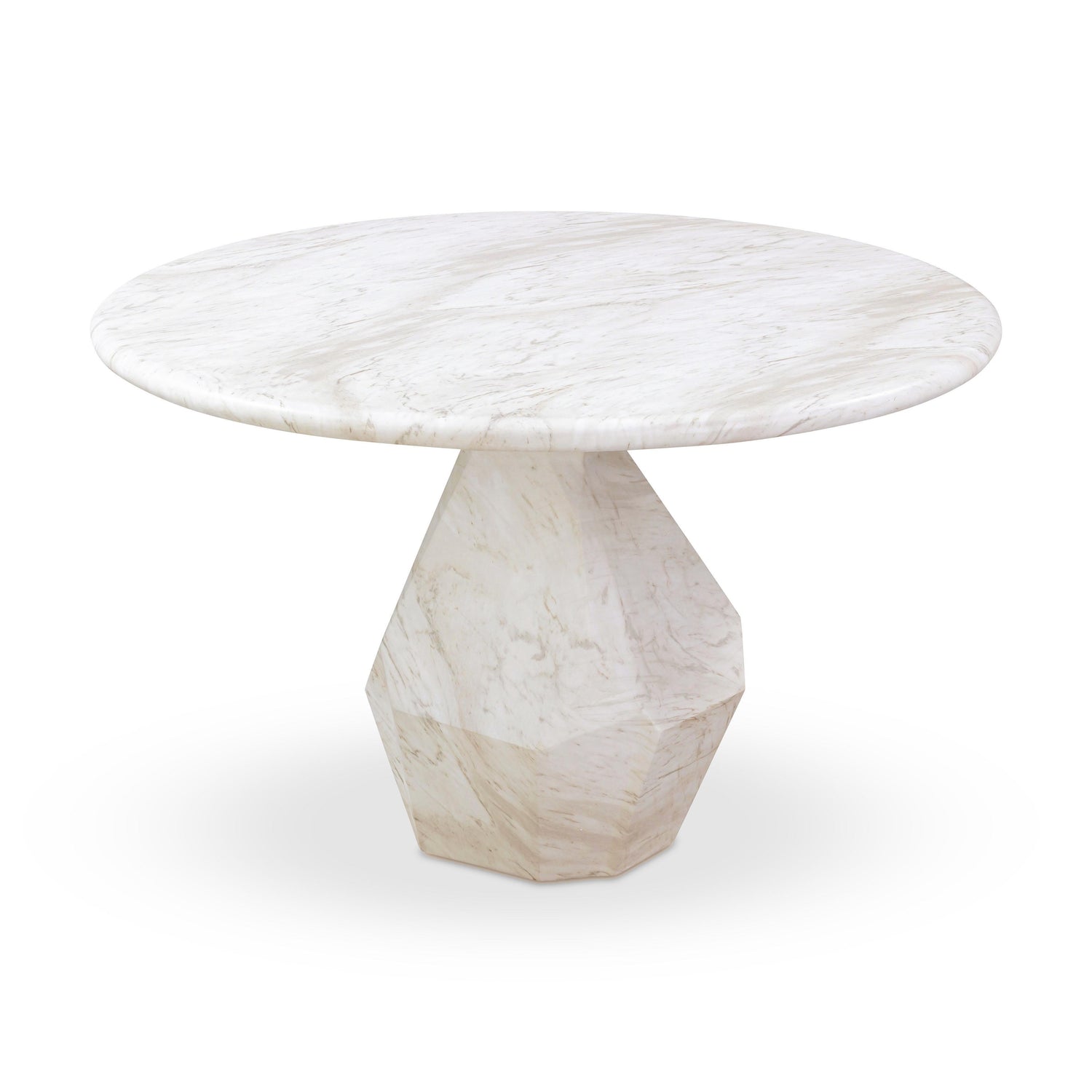 Esme Faux Marble Indoor/Outdoor 48" Round Dining Table