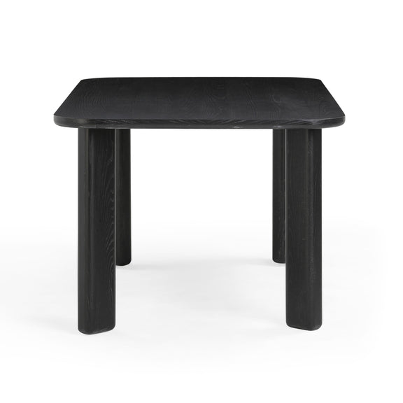 Jodie Black Ash 68" Rectangular Dining Table