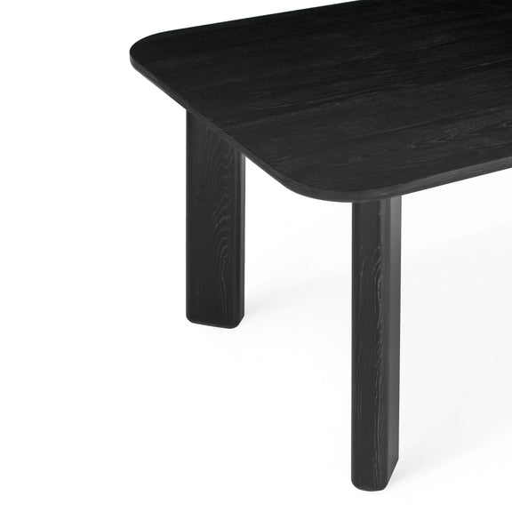 Jodie Black Ash 68" Rectangular Dining Table