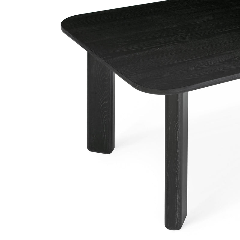 Jodie Black Ash 68" Rectangular Dining Table