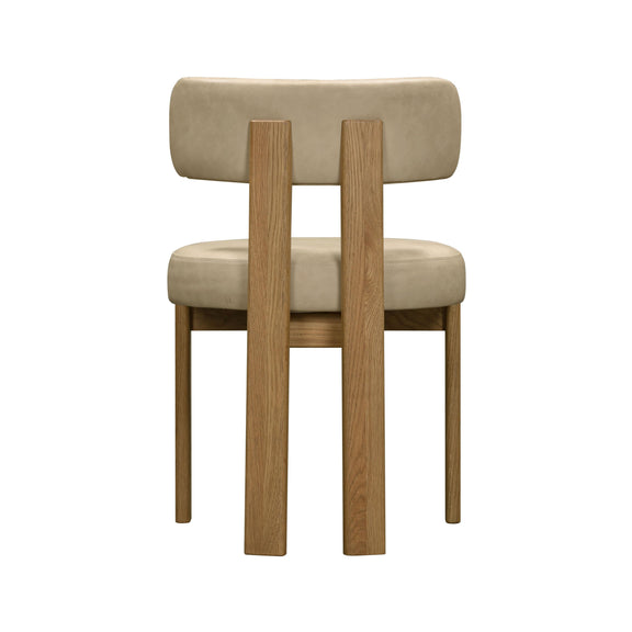 Odessa Taupe Vegan Leather Dining Chair