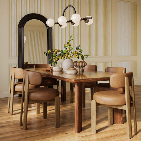 Odessa Saddle Brown Vegan Leather Dining Chair