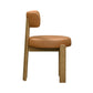 Odessa Saddle Brown Vegan Leather Dining Chair
