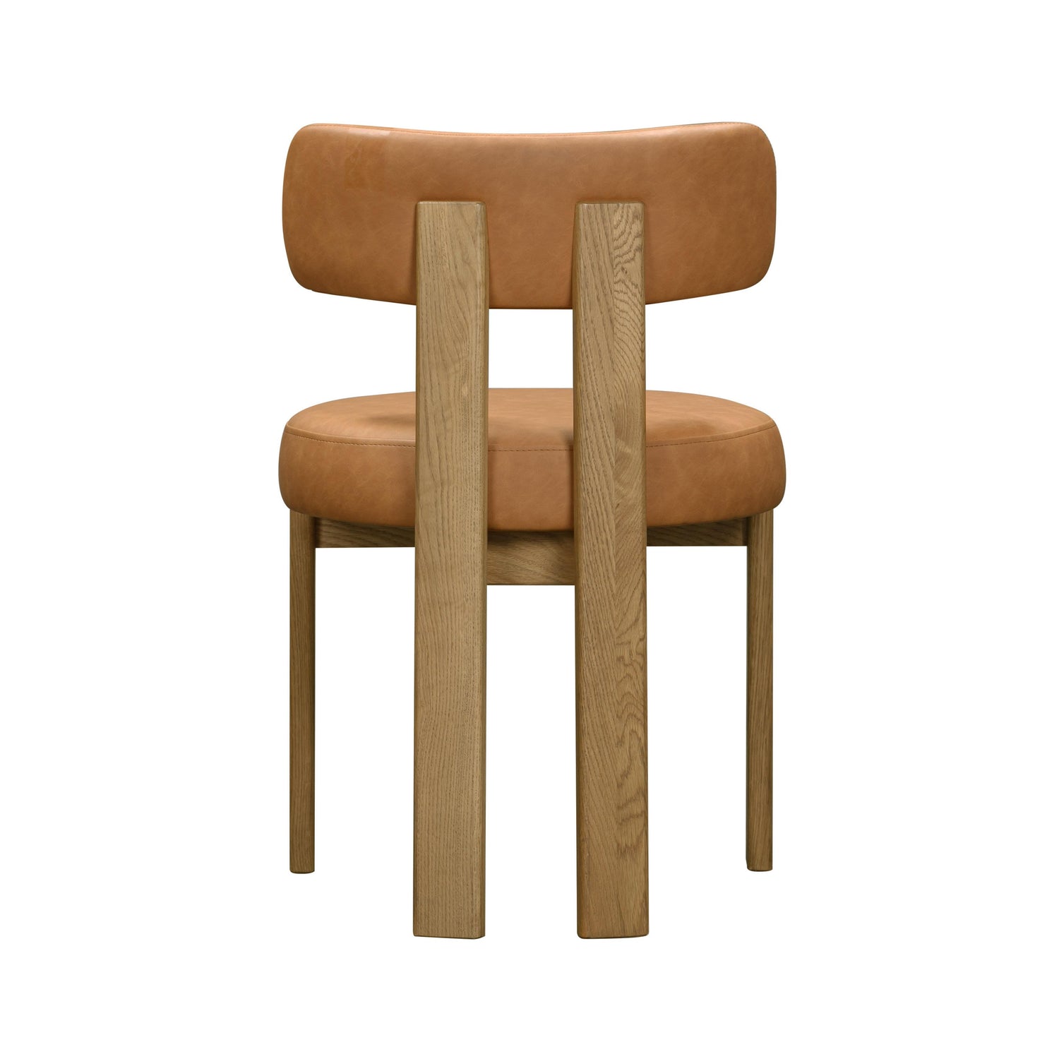 Odessa Saddle Brown Vegan Leather Dining Chair