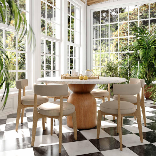 Nikita Taupe Performance Vegan Leather Dining Chair