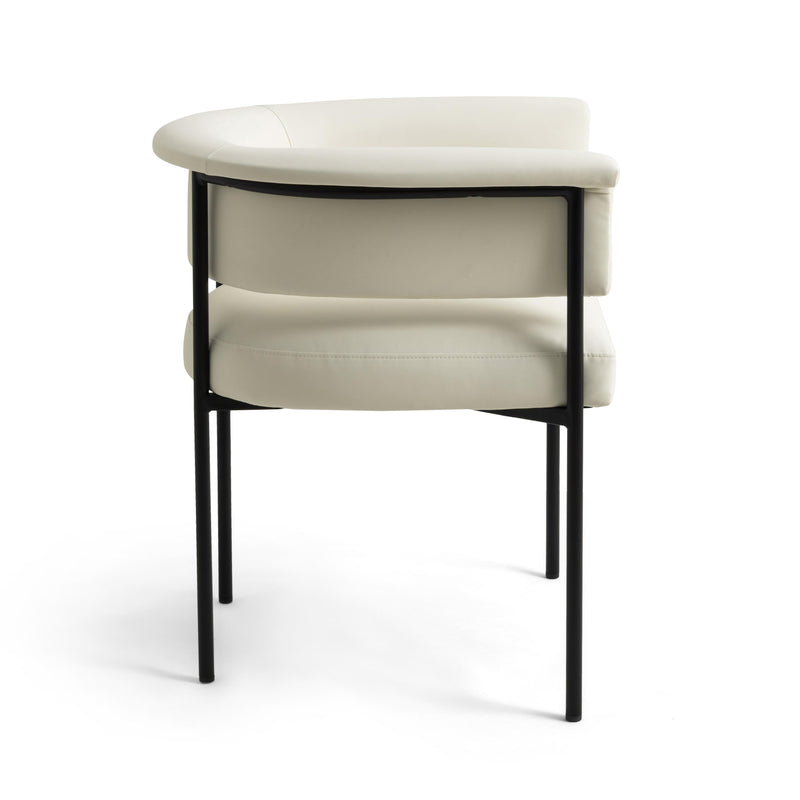 Taylor Cream Vegan Leather Dining Chair