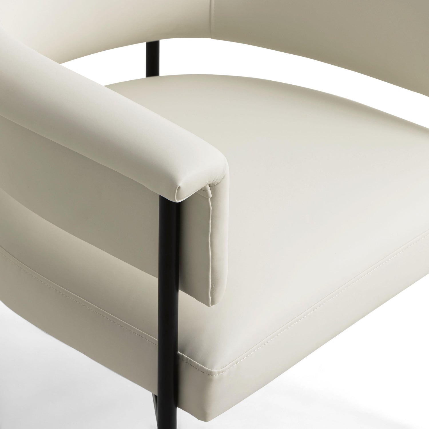 Taylor Cream Vegan Leather Dining Chair
