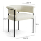 Taylor Cream Vegan Leather Dining Chair