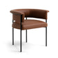 Taylor Saddle Brown Vegan Leather Dining Chair