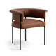 Taylor Saddle Brown Vegan Leather Dining Chair
