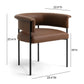 Taylor Saddle Brown Vegan Leather Dining Chair