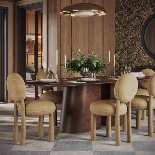 Sulley Honey Tan Perfomance Basketweave Dining Chair