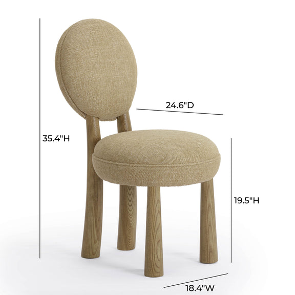 Sulley Honey Tan Perfomance Basketweave Dining Chair