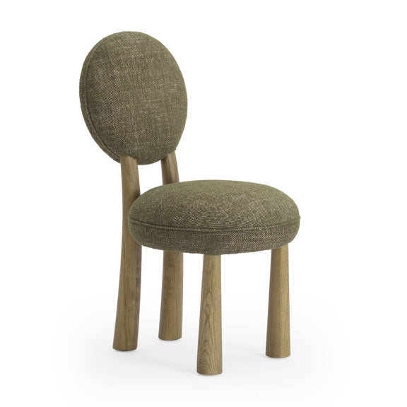Sulley Olive Green Perfomance Basketweave Dining Chair