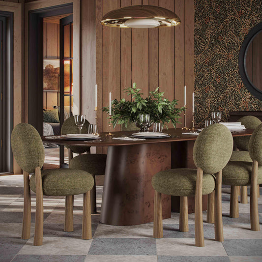 Sulley Olive Green Perfomance Basketweave Dining Chair