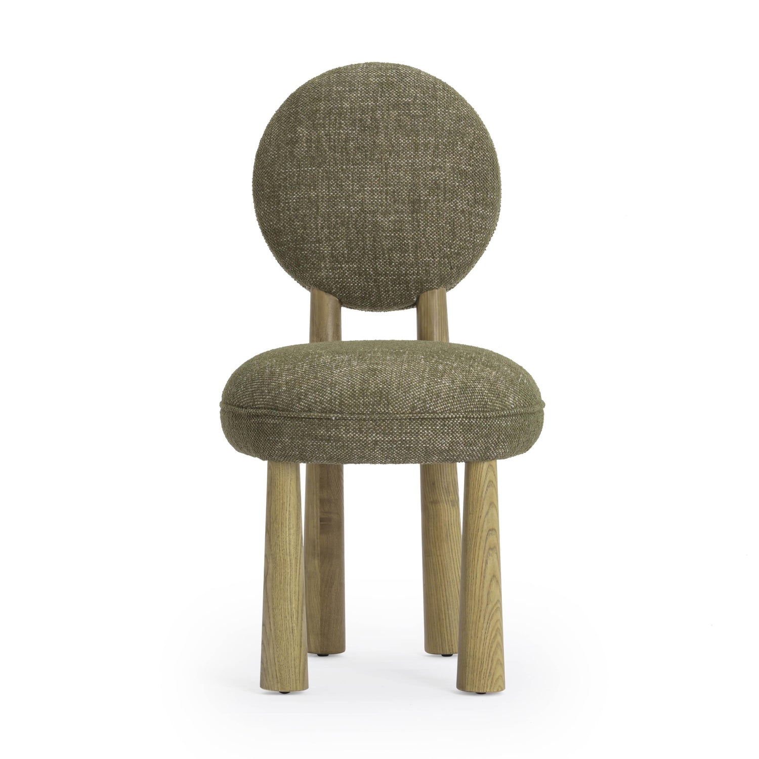 Sulley Olive Green Perfomance Basketweave Dining Chair