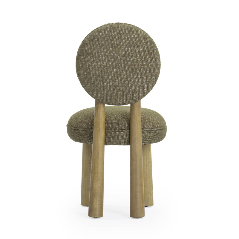 Sulley Olive Green Perfomance Basketweave Dining Chair