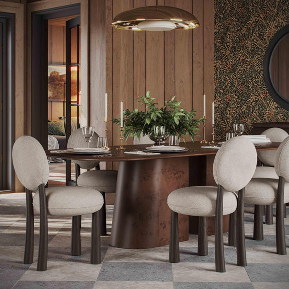 Sulley Cream Perfomance Chenille Dining Chair