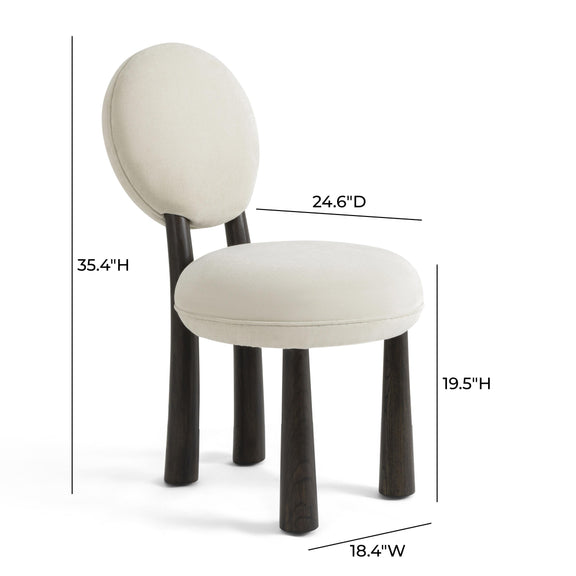 Sulley Cream Perfomance Chenille Dining Chair