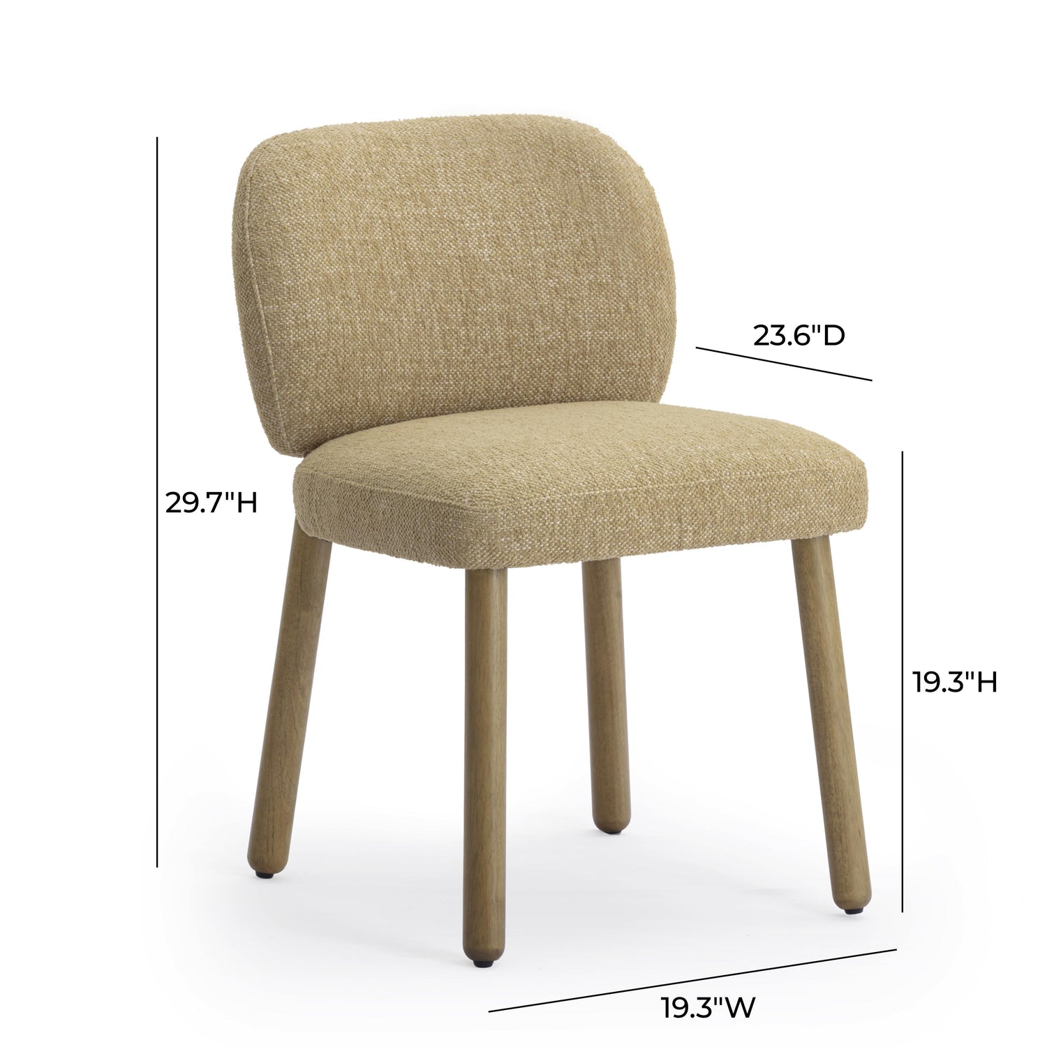 Foxy Honey Textured Performance Fabric Dining Chair