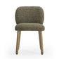 Foxy Olive Green Textured Performance Fabric Dining Chair