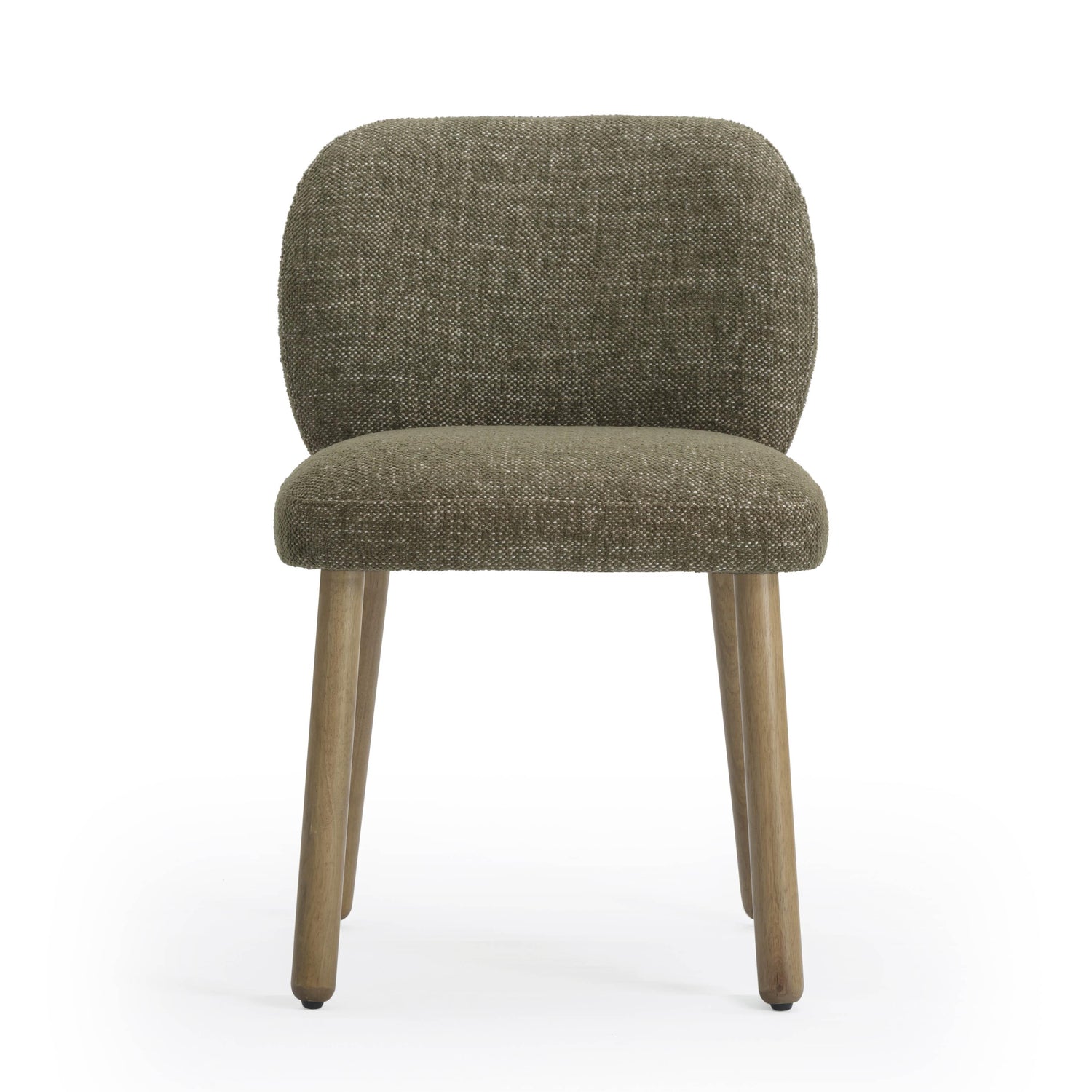 Foxy Olive Green Textured Performance Fabric Dining Chair