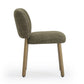 Foxy Olive Green Textured Performance Fabric Dining Chair