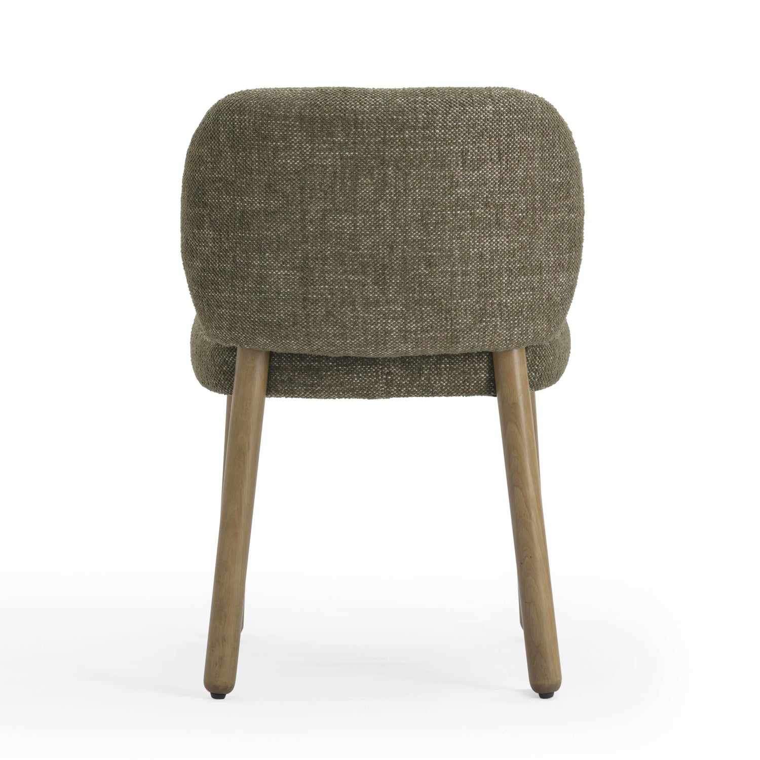 Foxy Olive Green Textured Performance Fabric Dining Chair