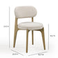 Carnation Performance Fabric Dining Chair - Cream