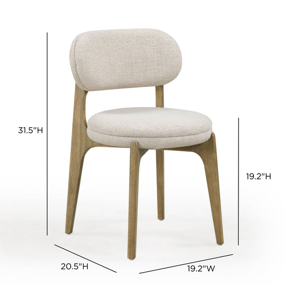 Carnation Performance Fabric Dining Chair - Cream