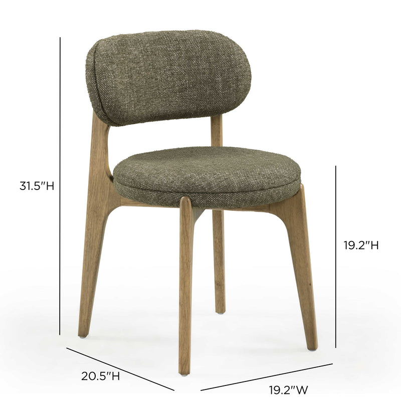 Carnation Performance Fabric Dining Chair - Forest Green
