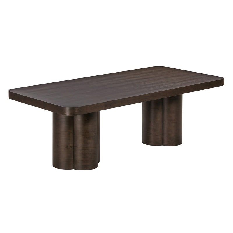 Bambi 90" Ash Rectangular Dining Table - Dark Brown