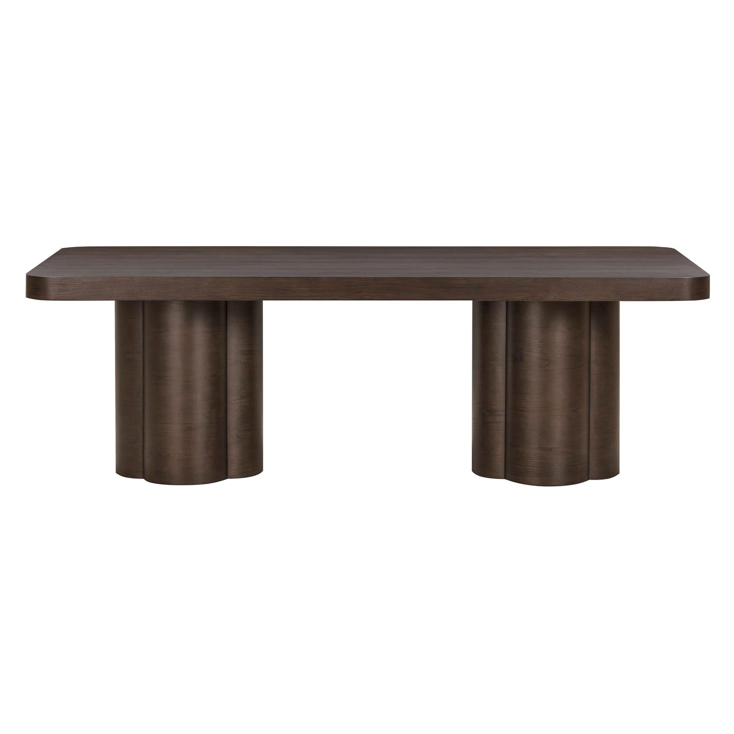 Bambi 90" Ash Rectangular Dining Table - Dark Brown