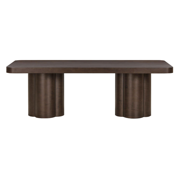Bambi 90" Ash Rectangular Dining Table - Dark Brown