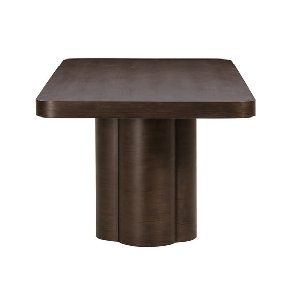 Bambi 90" Ash Rectangular Dining Table - Dark Brown