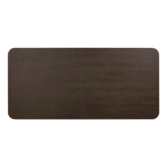 Bambi 90" Ash Rectangular Dining Table - Dark Brown