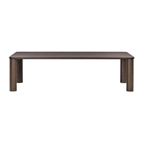 Akola 106" Oak Rectangular Dining Table - Dark Brown