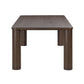 Akola 106" Oak Rectangular Dining Table - Dark Brown