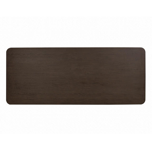 Akola 106" Oak Rectangular Dining Table - Dark Brown