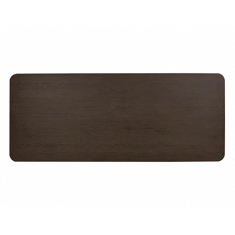 Akola 106" Oak Rectangular Dining Table - Dark Brown