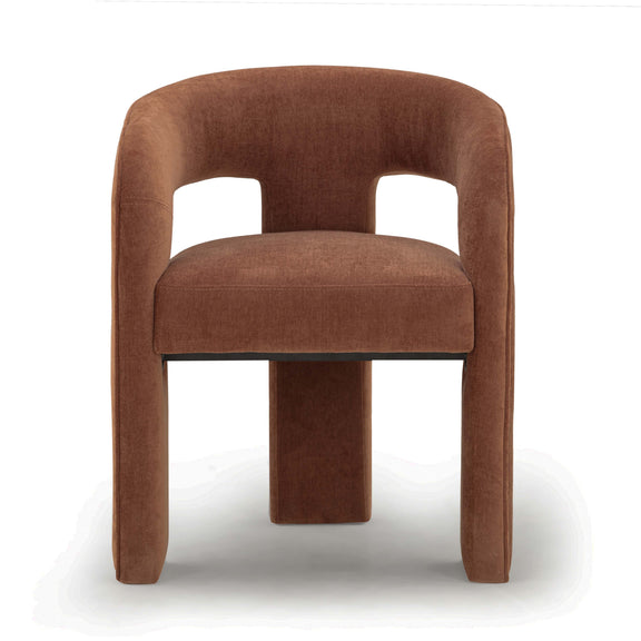 Malone Performance Chenille Dining Chair - Rust