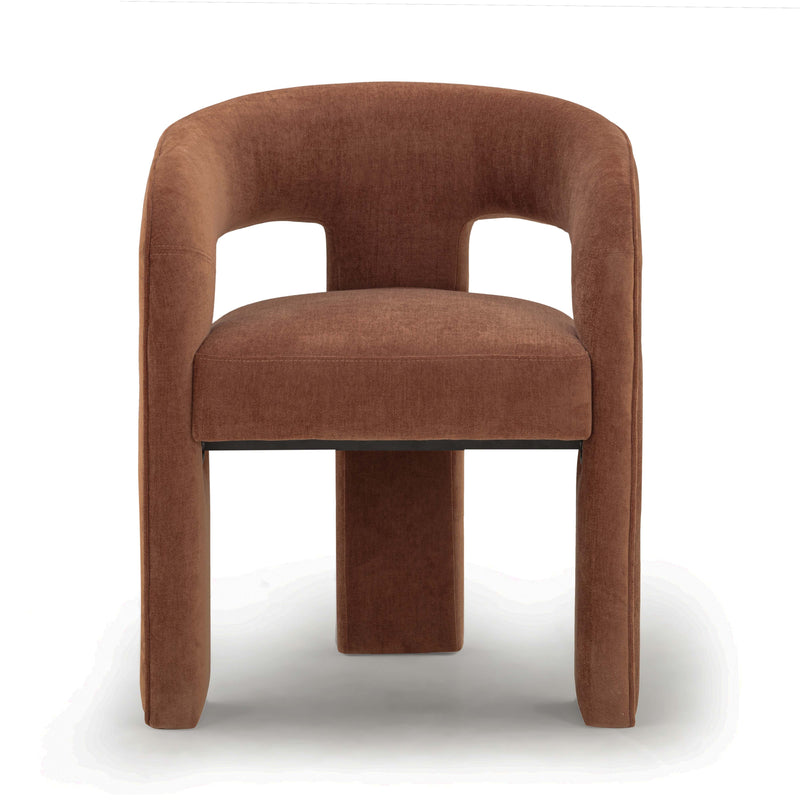 Malone Performance Chenille Dining Chair - Rust