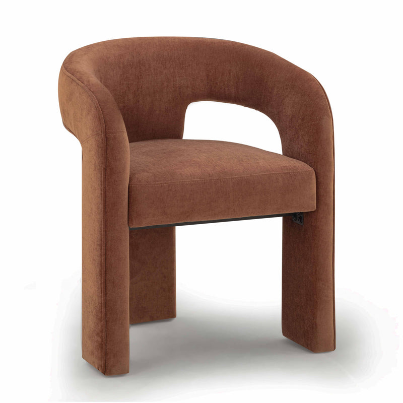 Malone Performance Chenille Dining Chair - Rust