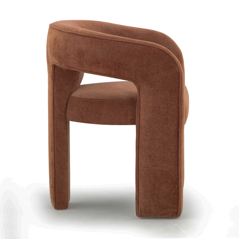 Malone Performance Chenille Dining Chair - Rust