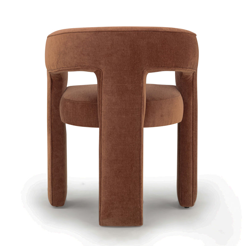 Malone Performance Chenille Dining Chair - Rust