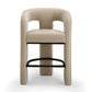 Malone Performance Chenille Stool - Taupe / Counter Height