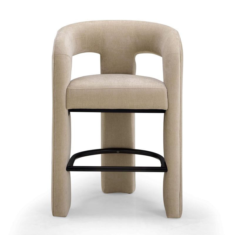 Malone Performance Chenille Stool - Taupe / Counter Height